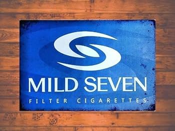 MILD SEVEN たばこ 看板　ブリキ　レトロ MILD SEVEN たばこ 看板 ブリキ レトロ - メルカリ
